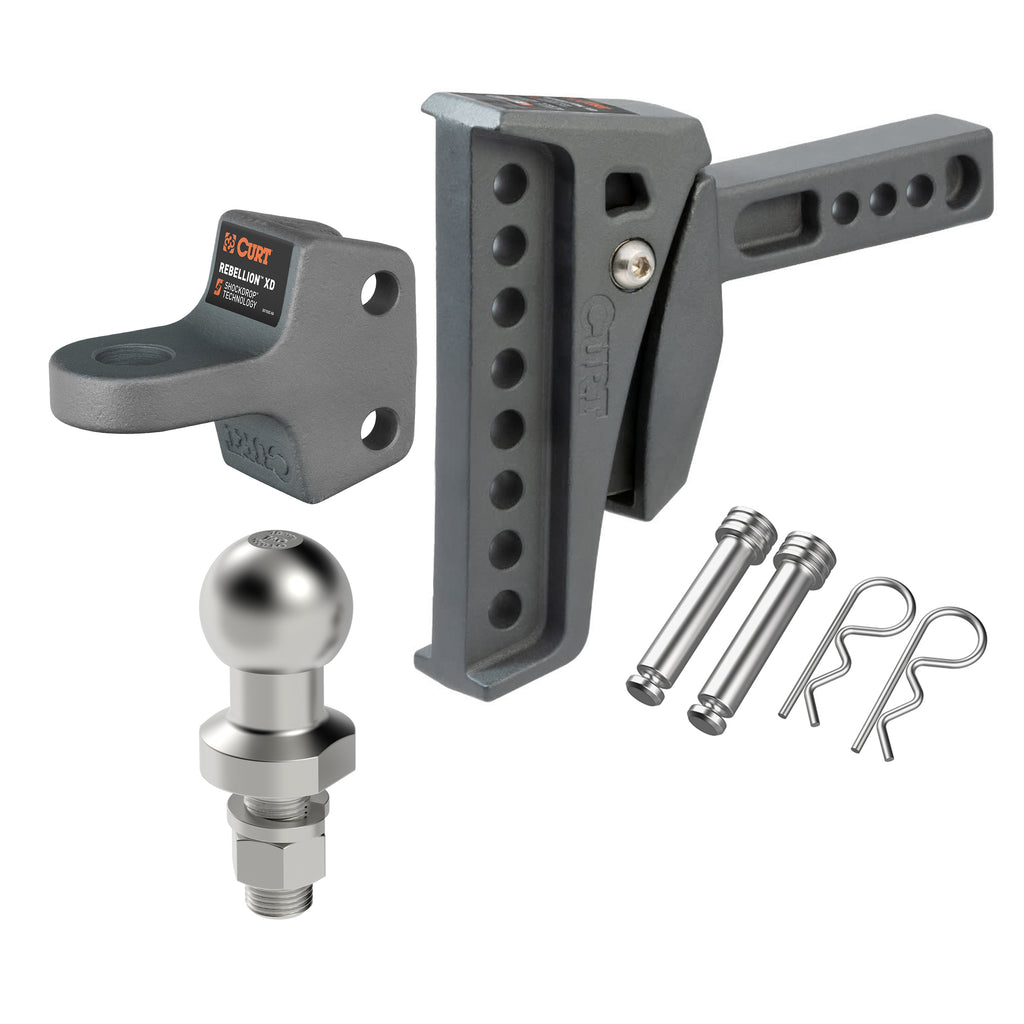 CURT - Rebellion XD ShockDrop Ball Mount (Pintle Attachment Kit)