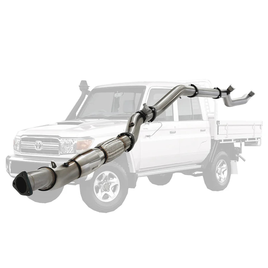 ESA 4X4 - Toyota Landcruiser 79 Series VDJ79 UTE 4.5L V8 2016-On 4 Inch Stainless Turbo Back DPF Model Exhaust