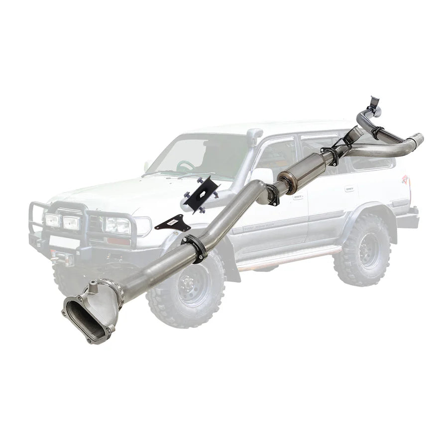 ESA 4X4 - Toyota Landcruiser 80 Series 4.2L 1HD 3 Inch Turbo Back Exhaust with Cast Dump Pipe