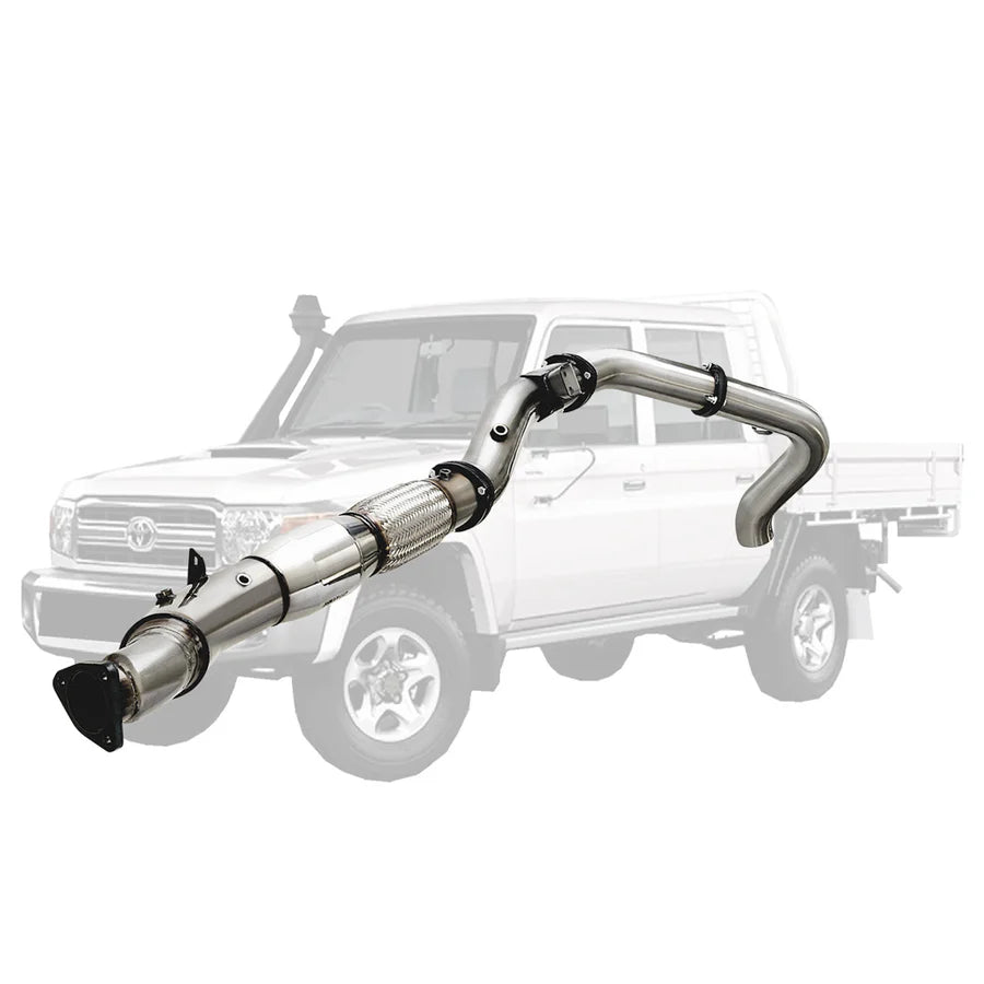 ESA 4X4 -Toyota Landcruiser 79 Series VDJ79 UTE 4.5L V8 2016-On 4 Inch Stainless Turbo Back DPF Model Exhaust