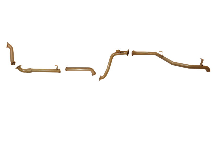 King Brown - Toyota Landcruiser 78 Series 1HDJ 6 Cylinder Turbo Diesel Troopy Aug 2001 to  March 2007 - Single 3" Rear Pipe Only Option Kit.