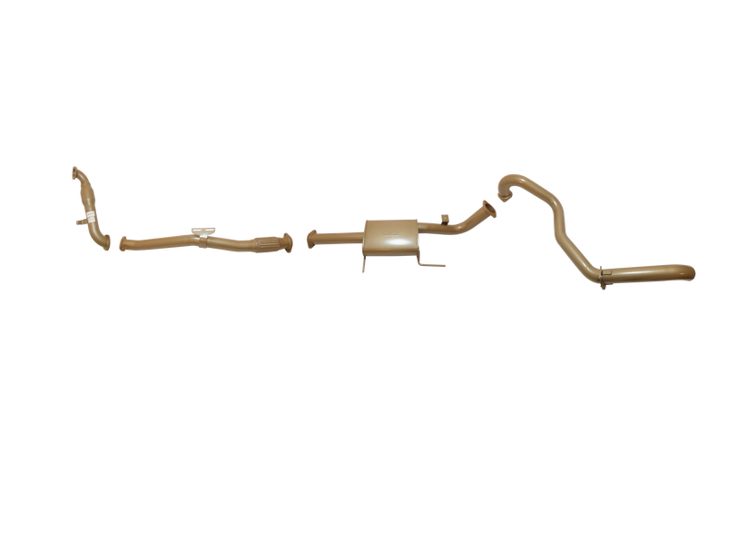King Brown - Nissan Patrol GU MKII Ute & Wagon 3L TD Mk I & Mk II 2000 to 2016 (without DPF/Air Purifier) - Single 3" with CAT and Rear Pipe Option Kit