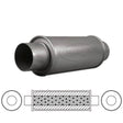 Redback - 63mm Chambered Muffler Centre/Centre 355x127mm Round Aluminised Steel