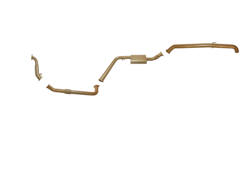 King Brown - Nissan Navara D40 2.5L TD Dual Cab/King Cab TD 2006 to 2016 (without DPF/Air Purifier) - Single 3" with Rear Pipe Only Option Kit