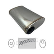 REDBACK | 304 Stainless Polished Performance Muffler 9"x4" Oval 14" Long 3" ID | STR7765-304N