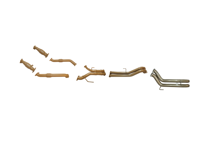 King Brown - Toyota Landcruiser 200 Series V8 4.5L Diesel Twin Turbo 2008 to Sep 2015 (without DPF/Air Purifier) - Twin 3" with CATS Kit