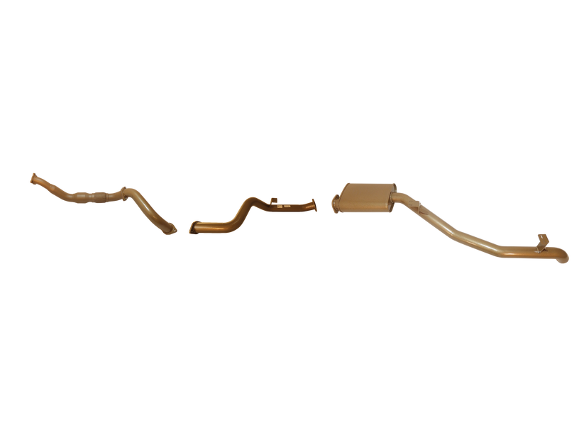 King Brown - Toyota Landcruiser 70/79 Series V8 4.5L Single Turbo Ute March 2007 to August 2016 (without DPF/Air Purifier) - Single 3" with CAT and Rear Muffler Kit