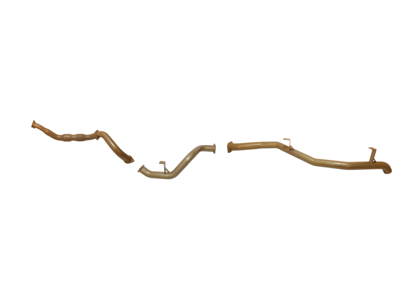 King Brown - Toyota Landcruiser 70/78 Series V8 4.5L Single Turbo Troopy March 2007 to August 2016 (without DPF/Air Purifier) - Single 3" with CAT and Rear Pipe Only Option Kit