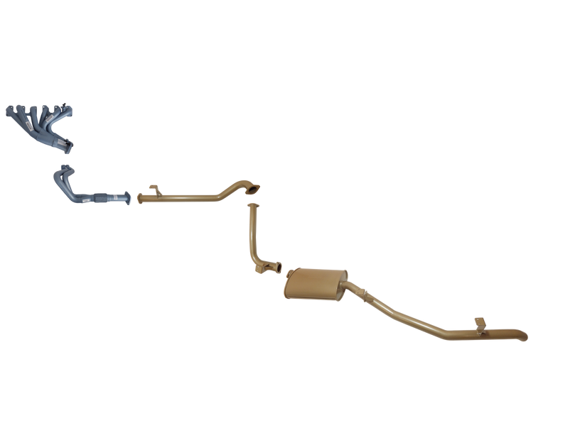 King Brown - Toyota Landcruiser Troopy 75 Series 6 Cyl 4.2L Non Turbo - Single 2 1/2" with EGR Headers Kit.