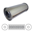 Redback - 2.5" Megaflow Resonator Centre/Center 12"x5" Round 409 Stainless Steel