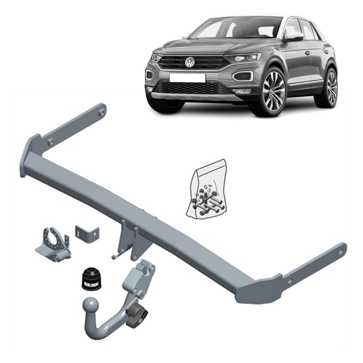 BRINK - Volkswagen T-ROC (2017 - on) European Style Towbar & Universal Wiring Harness