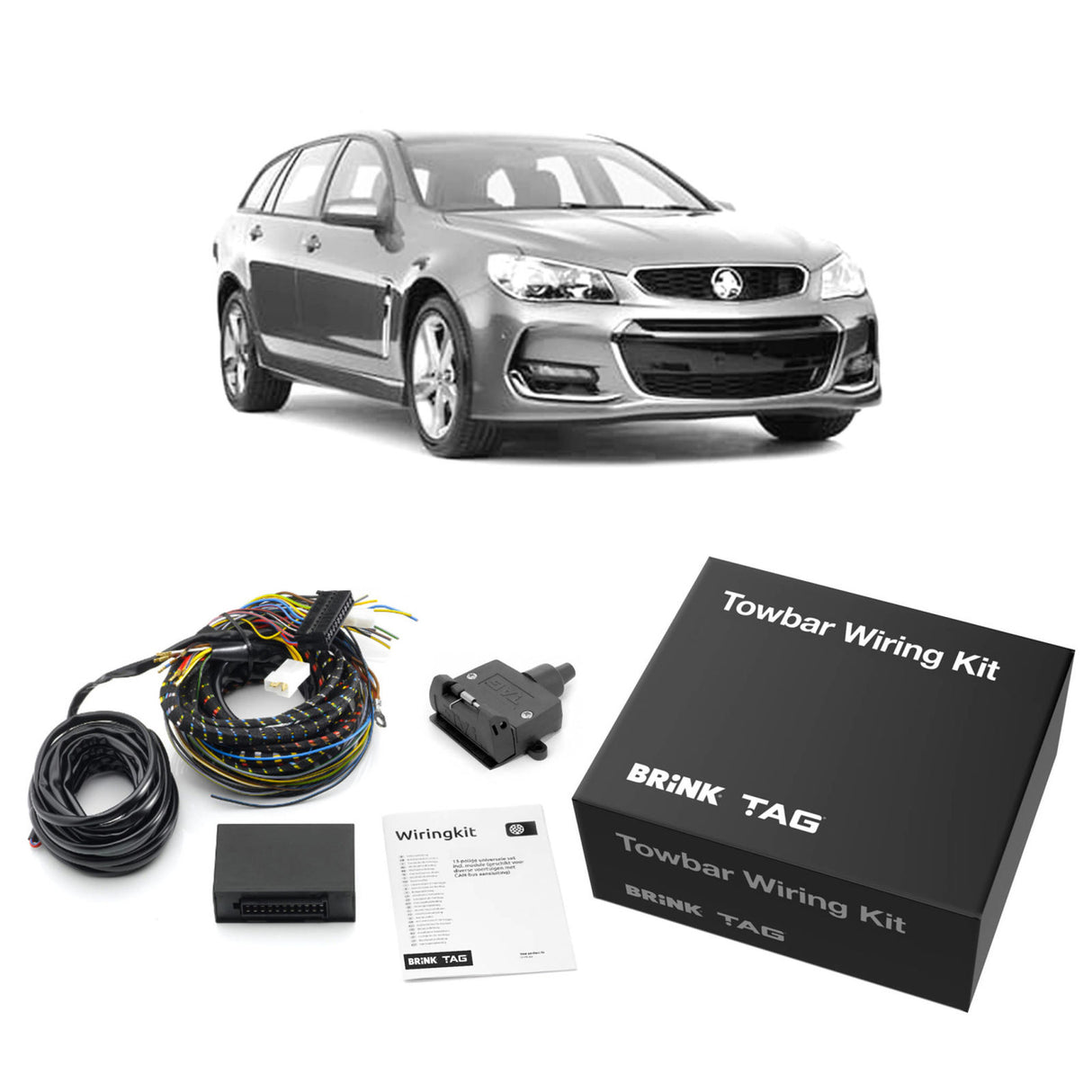 TAG - Holden Commodore VF Wagon (05/2013 - 10/2017) Standard Duty Towbar and Direct Fit Wiring Harness