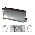 Redback - 1.5" Universal Muffler Offset/Offset 12" x 8" x 3.5" Oval Aluminised