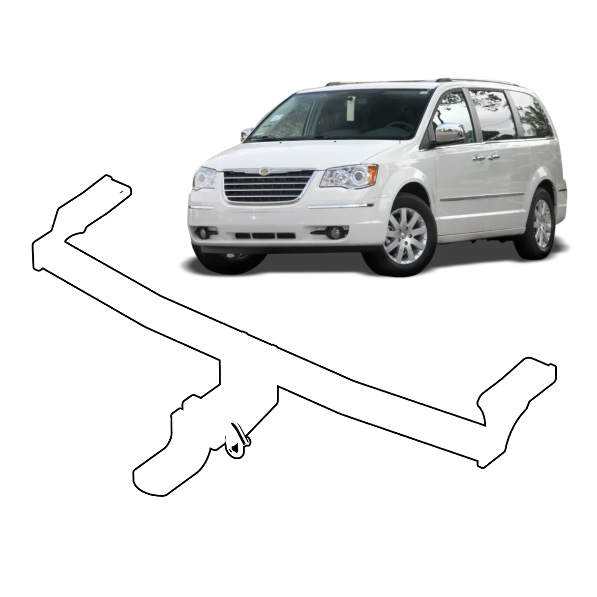 BRINK - Chrysler Grand Voyager (2008 - on) Swan Neck Fixed Towbar