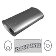 Redback - 4" Megaflow Muffler O/C 14"x9"x5" Oval Aluminised Steel