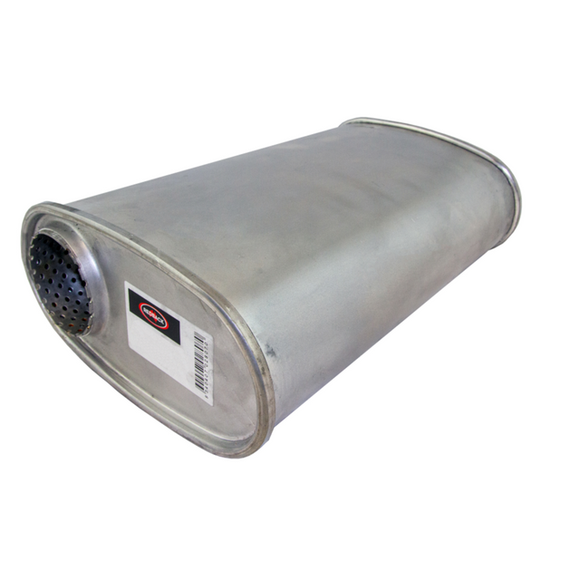 Redback - 1 3/4" Turbo Flow Muffler Offset/Centre 18"x8"x5" Oval Aluminised