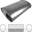 Redback - 3" Universal Muffler Offset/Offset 10x8x5 Oval Aluminised Steel