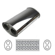 Redback - 3" Universal Muffler Twin In/Twin Out 14"x8"x5" Oval Aluminised Steel
