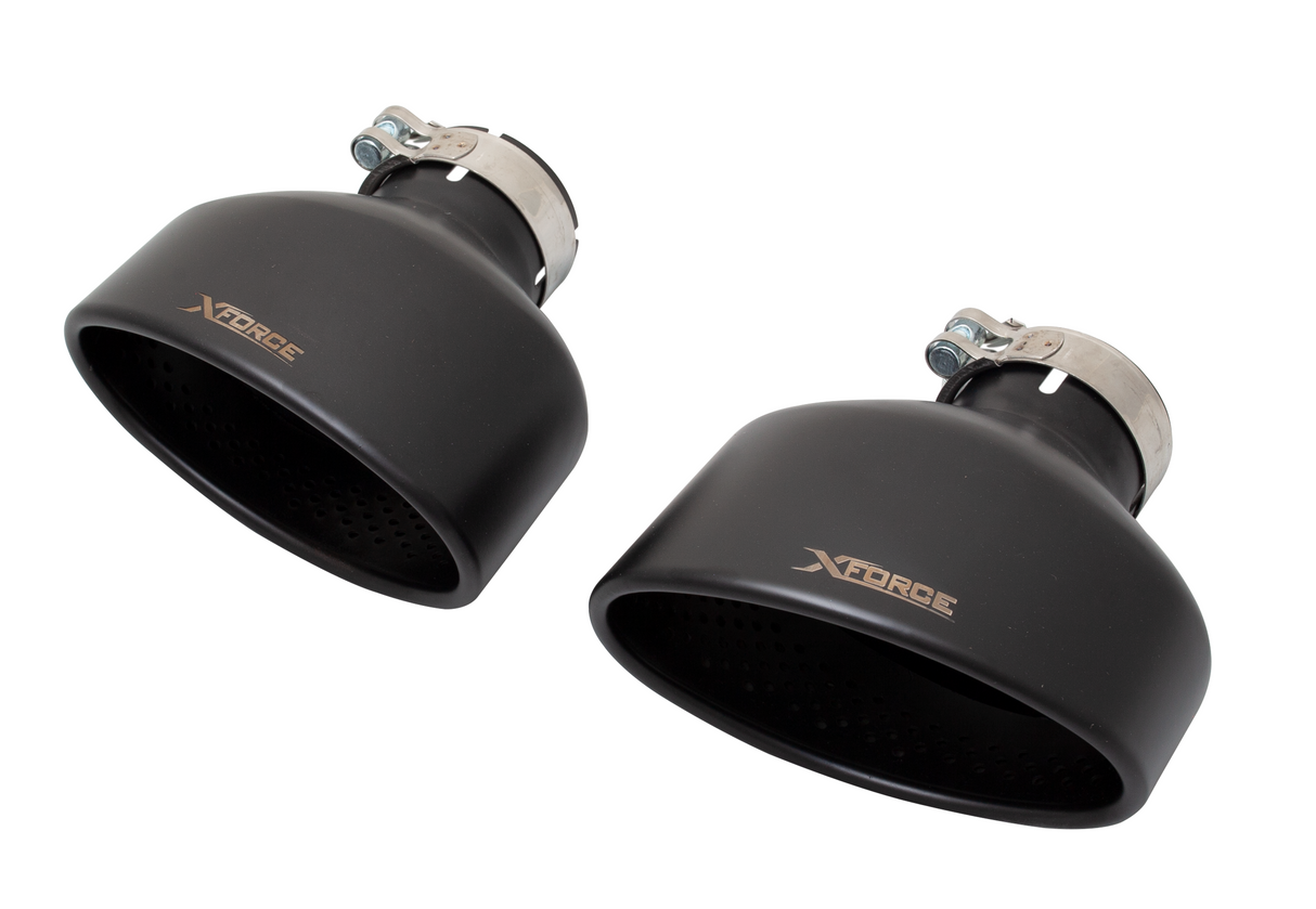 XFORCE - Audi RS3 8V Sedan Black Oval Exhaust Tips