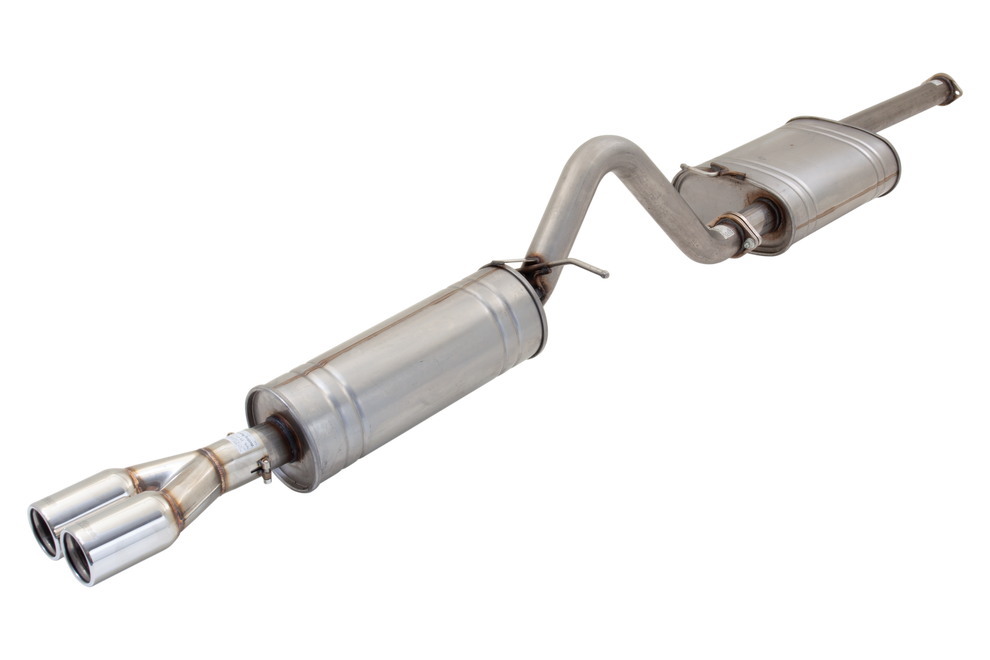 XForce | Single 2.5" Cat Back Exhaust dual Tips | Ford BA BF Falcon XR6 Ute 2002–2008 | E4-F11-02-CBS