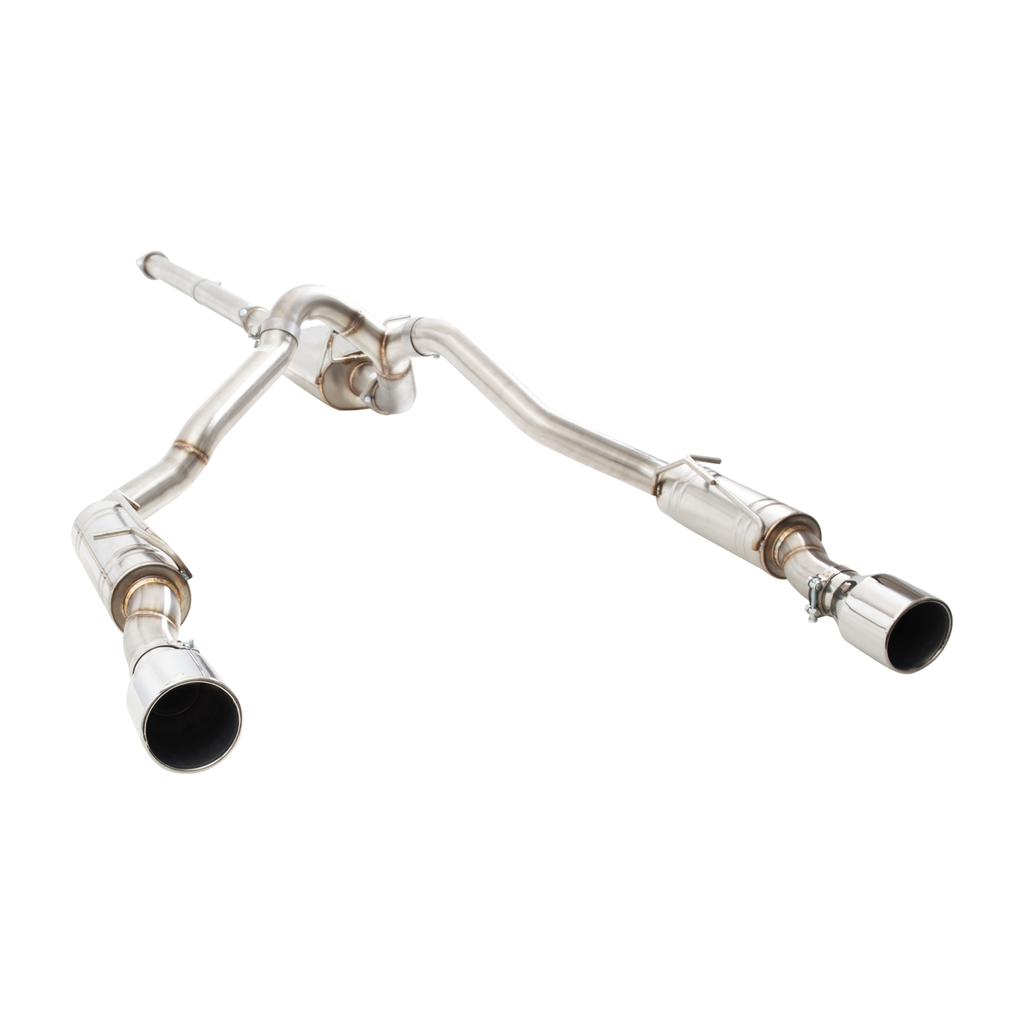 XForce | 3.5" to Twin 3" Cat-Back Exhaust | RAM 1500 DT 5.7L Hemi 2018+ | 304 Stainless | ESDR19CS