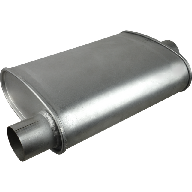 Redback - 2.5" Chambered Muffler Offset/Centre 406x254x101mm Oval Aluminised