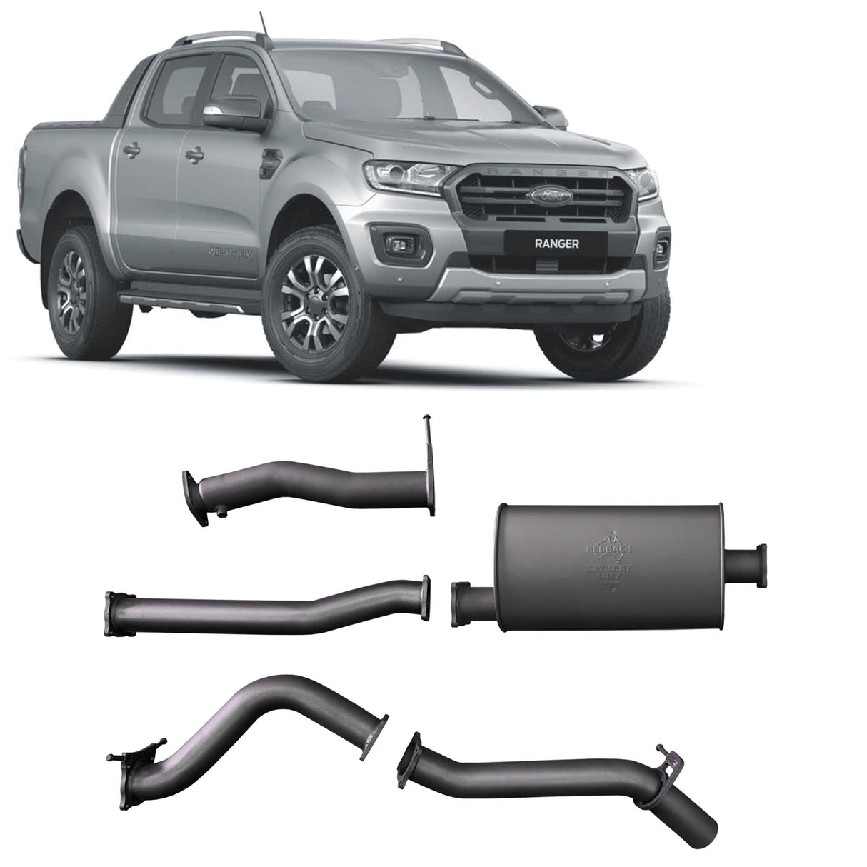 Redback Extreme Duty - Ford Ranger PXII (2016 - 2022) 3.2L Performance Exhaust System