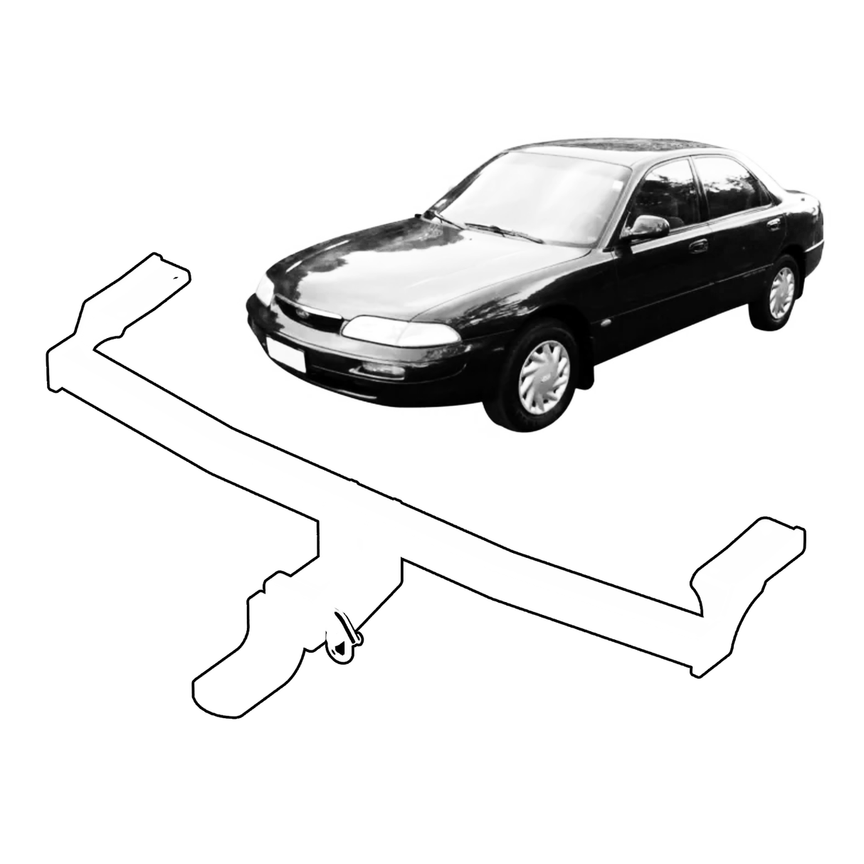 BTA Ford Telstar AX/AY (02/1992 – 07/1996) Light Duty Towbar 950/80kg Capacity