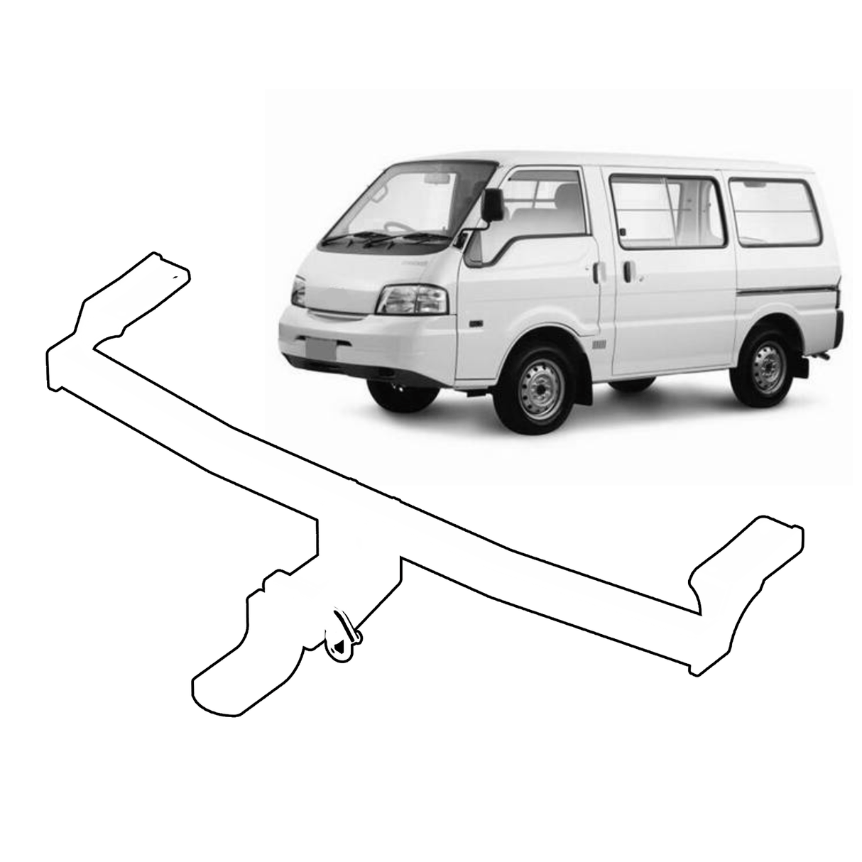 BTA Towbar - Ford Econovan Short Wheel Base (01/1984 – 08/1999) - Light Duty 1000kg Capacity