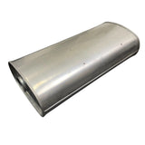 Redback - 3" Anti Drone Straight Through Muffler C/C 28"x12"x8" Oval 409 Stainless Steel