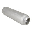 Redback - 2" Perforated Tube Hotdog Resonator Straight Through 12"x4" Round 409 Stainless Steel (No Spigots)