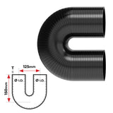 REDBACK | Silicone Hose 2-1/2" 180° Bend Black | Universal 63mm | HSB180063B