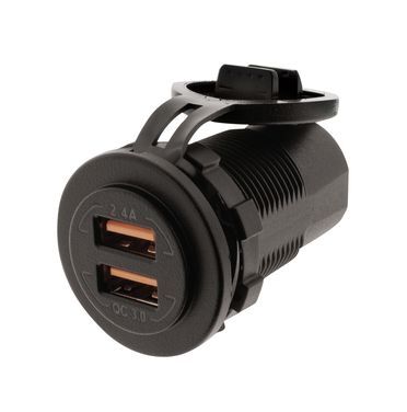 Hulk 4X4 - DUAL USB SOCKET PORT A- 5v 2.4a PORT B- QC3.0 3.6-12v 18w