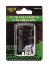 Hulk 4X4 - DUAL USB SOCKET PORT A- 5v 2.4a PORT B- QC3.0 3.6-12v 18w