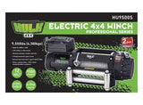 Hulk 4X4 - ELEC WINCH 12v PROFESSIONAL SERIES 9500lbs STEEL CABLE