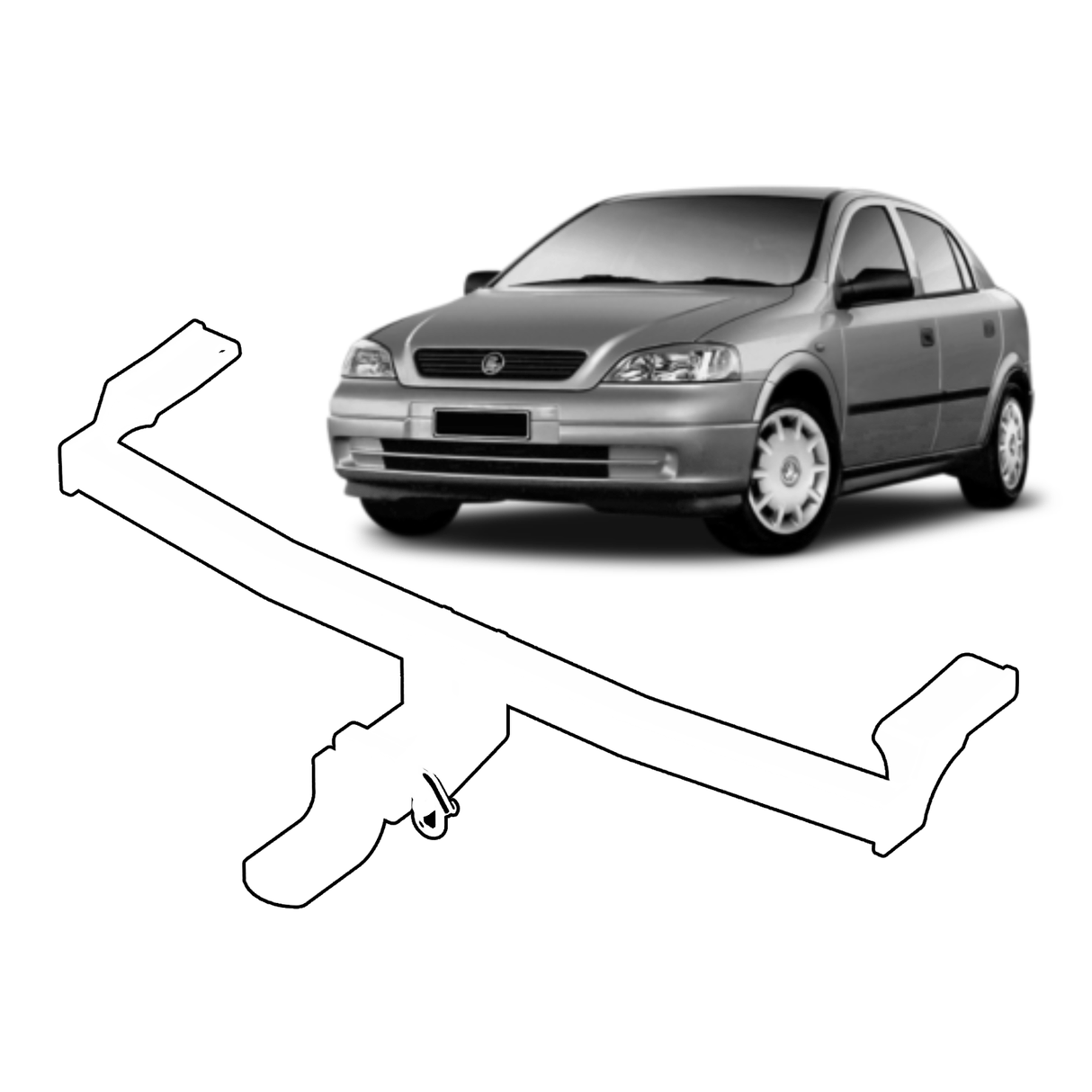 BTA Holden Astra TS (09/1998 – 07/2004) Light Duty Towbar 1000/80kg Capacity