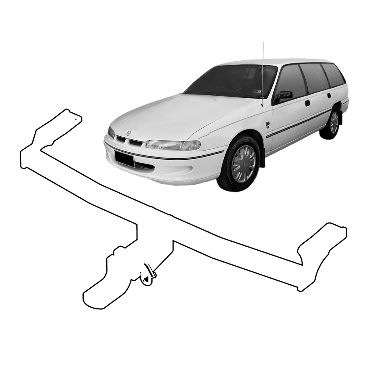 BTA Holden Commodore VB/VS (1978 – 08/1997) Light Duty Towbar 1250/90kg Capacity