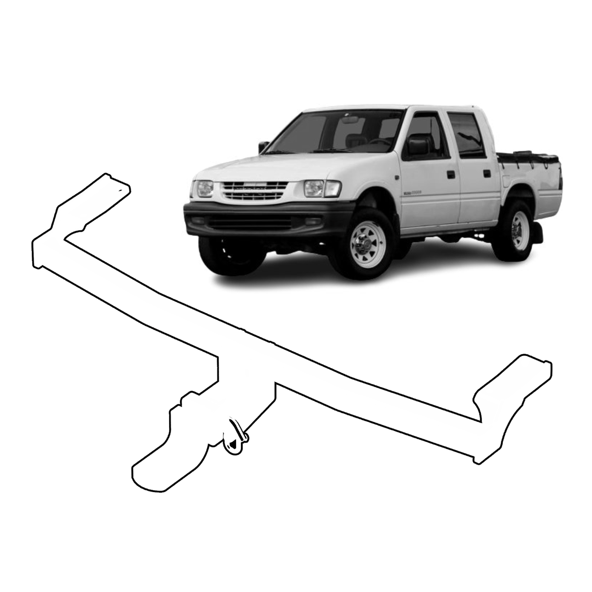 BTA Holden Rodeo (1981 – 01/2003) Ute/Tray Heavy Duty Towbar 1800/180kg Capacity