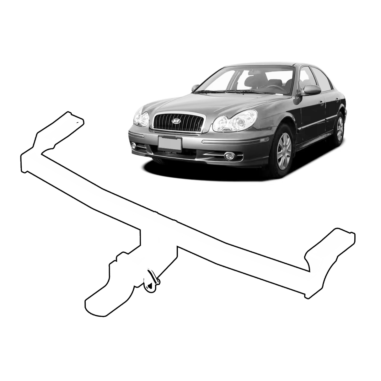 BTA Hyundai Sonata EFB (09/2001 – 05/2005) Light Duty Towbar 1200/80kg Capacity
