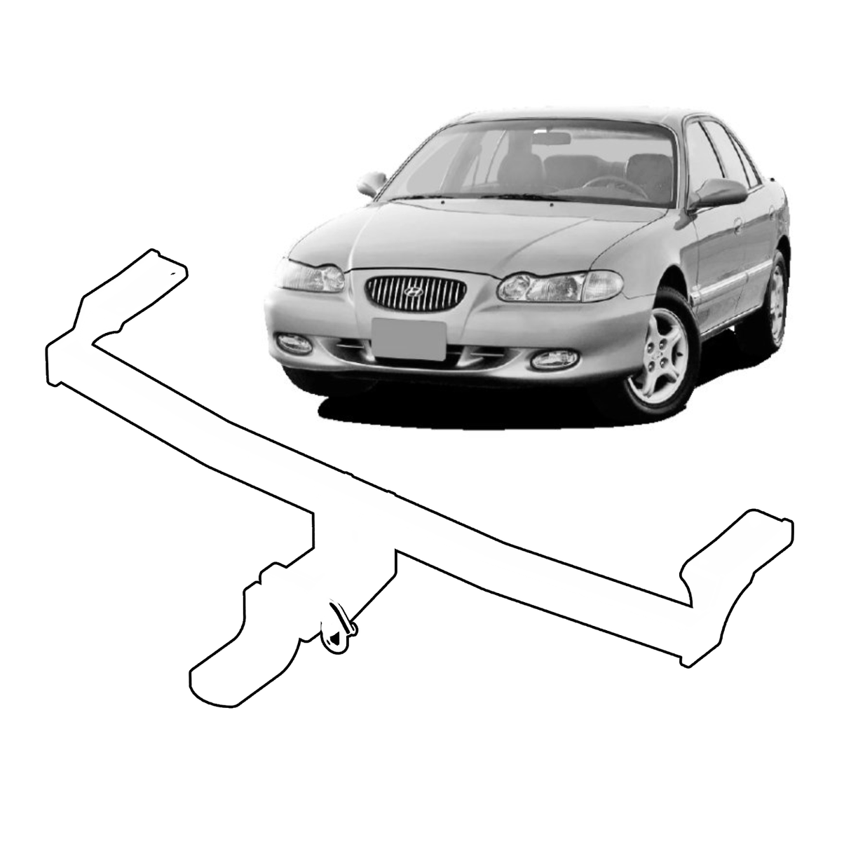 BTA Hyundai Sonata DF (10/1993 – 07/1998) Light Duty Towbar 1200/80kg Capacity