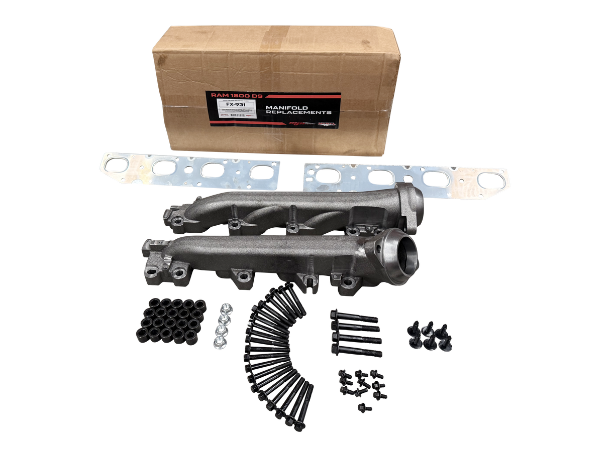 Manta | Cast Exhaust Manifold Replacements Left & Right with Fitting Kit | RAM 1500 DS V8 Hemi
