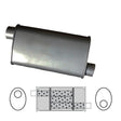 Redback - 2" Universal Muffler Offset/Offset 406x203x101mm Oval Aluminised