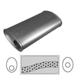 Redback Universal Muffler - 8" X 4" Oval - 14" Long O/C 2 1/2" Glass Packed Meg…