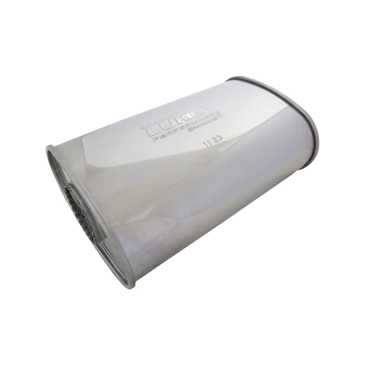 Lukey - 2.5" Megaflow Muffler O/C 14"x8"x4" Oval 430 Stainless Steel