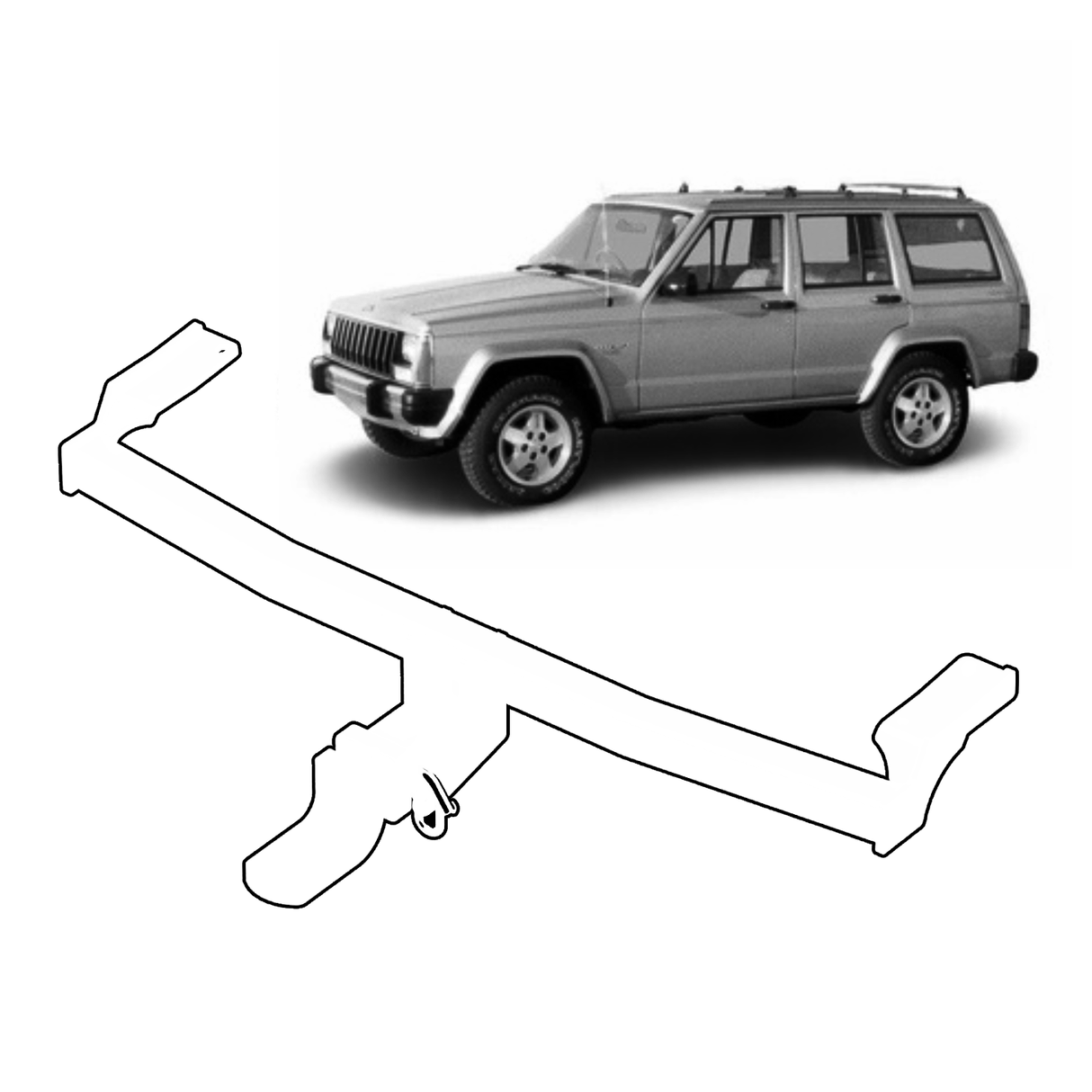 BTA Jeep Cherokee Sports Limited (04/1994 – 08/1997) Heavy Duty Towbar 3000/180kg Capacity