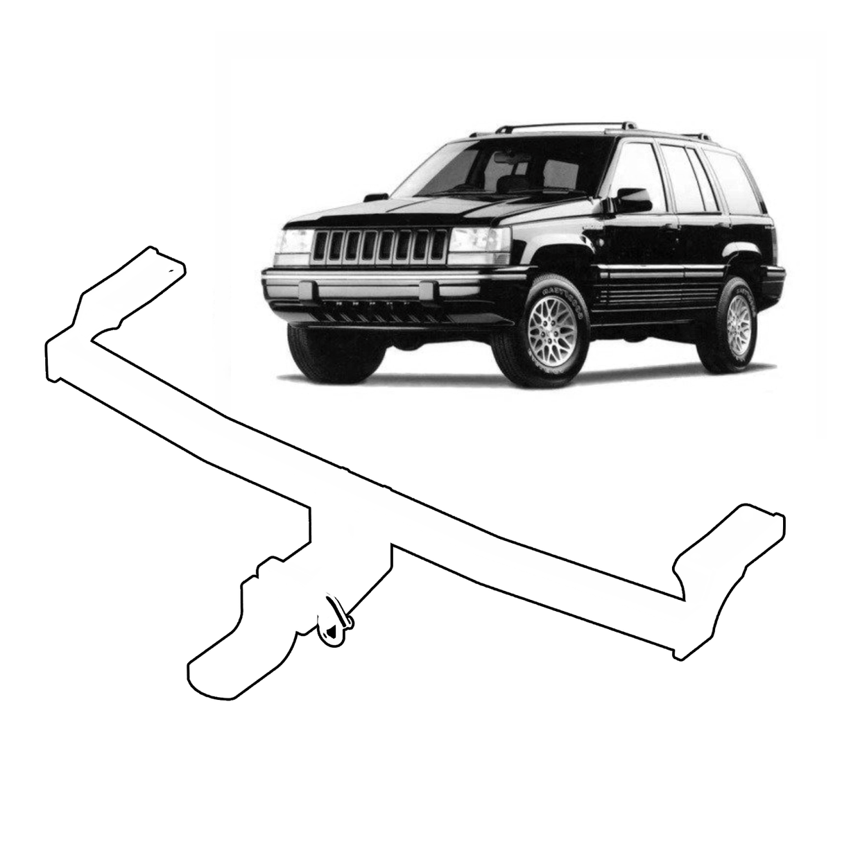BTA Jeep Grand Cherokee Laredo (03/1996 – 05/1999) Heavy Duty Towbar 3500/180kg Capacity