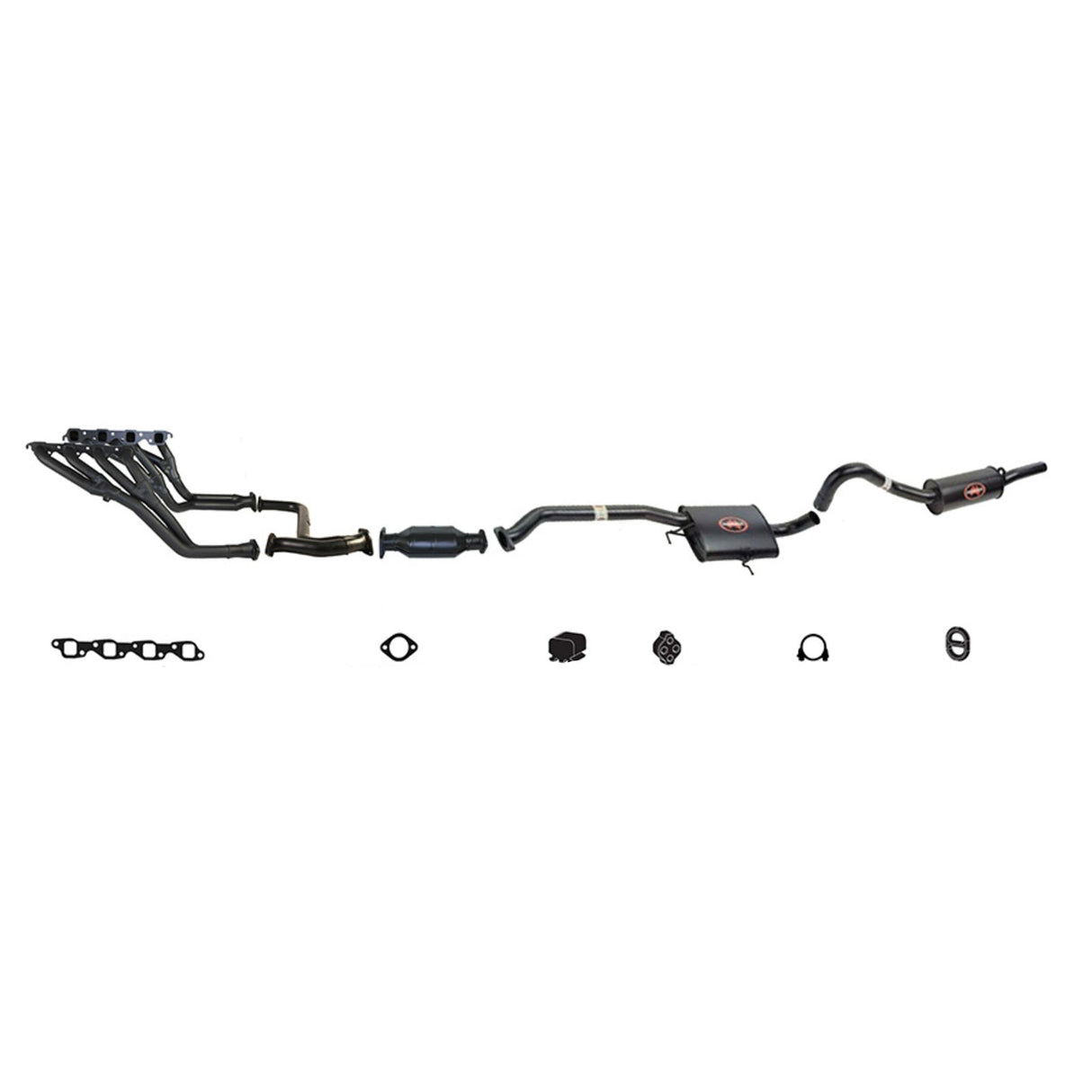 REDBACK - Holden Commodore VN/VP/VR V8 Sedan Performance Headers & 2.5" Exhaust System