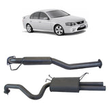 REDBACK - Ford Falcon BA BF (2003 - 2008) Sedan 2.5" Catback Exhaust with Hotdog Centre and Dual Outlet Rear Muffler