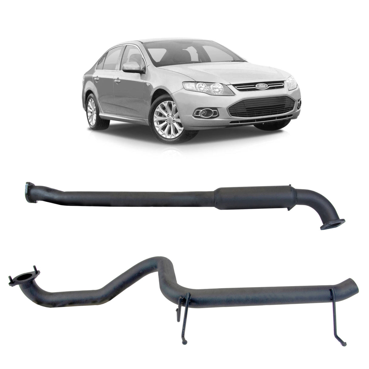 REDBACK - Ford Falcon FG Sedan (02/2008 - 12/2014) 2.5" Exhaust System with Hotdog Centre and Rear Muffler Delete