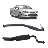 REDBACK - Ford FG Falcon Ute (02/2008 - 12/2014) 2.5" Exhaust System with Hotdog Centre